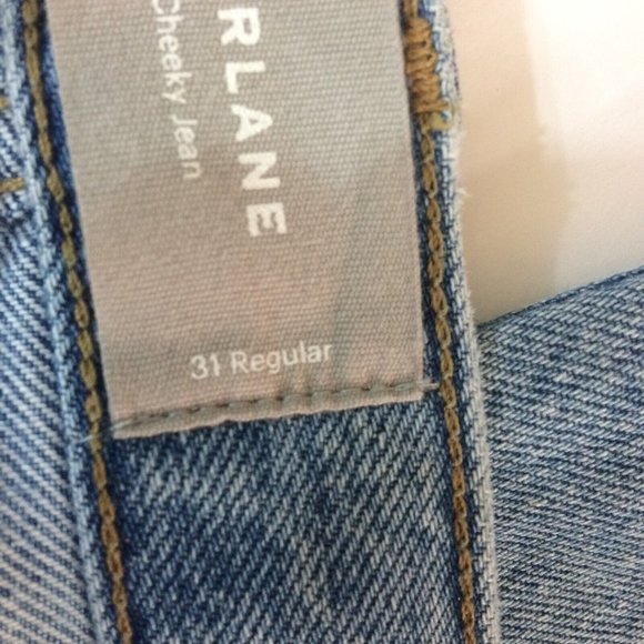 Everlane Womens The Cheeky Jeans Button Fly High Rise Light Wash Straight Sz 31 - Picture 6 of 10